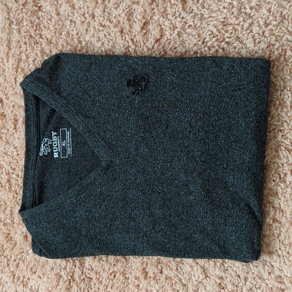 Rugby University Dark Gray Short‎ Sleeve Shirt XL